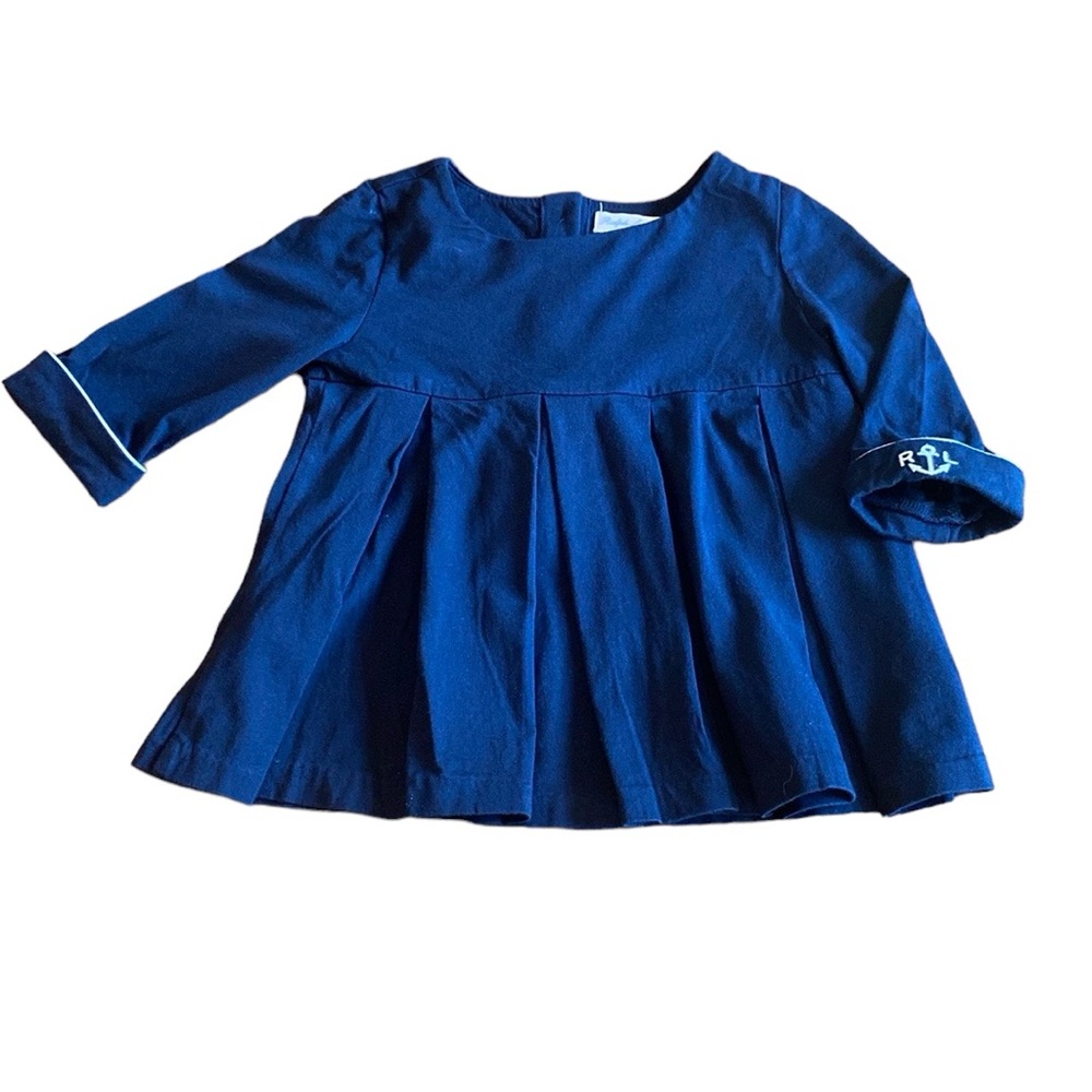 Little Girls Ralph Lauren Navy Blue Anchor Dress